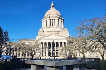 caption: The Washington Legislative Building in Olympia, Jan. 12, 2024.