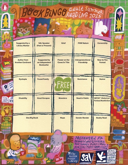 caption: The 2025 adult Book Bingo card was released on May 19, 2025. Readers have until Sept. 2 to turn in a card with bingo or a blackout to be eligible to win a prize.
