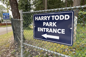 caption: The entrance of Harry Todd Park in Lakewood photographed May 29, 2025.