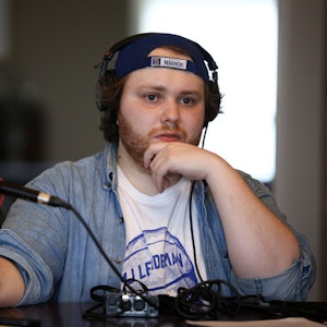 caption: KUOW's Vaughan Jones contemplates the future.