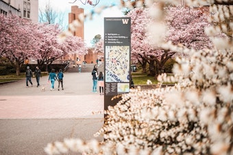 caption: The University of Washington campus in Seattle.