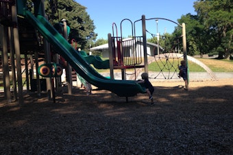 caption: Principals decide how much recess kids get; teachers want to bargain a minimum amount into their contract. Here, kids play at Sandel Park in Seattle's Greenwood neighborhood.