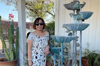 caption: Lewelyn Dixon was on her way back to the Seattle area after visiting family in the Philippines when she was detained by U.S. Immigration and Customs Enforcement on Feb. 28, 2025.