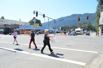 caption: The city of North Bend, east of Seattle, has nearly tripled over the last 30 years. North Bend relies on water from one spring and one well, which could be a problem long term.