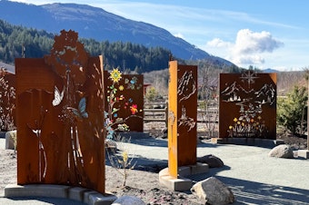 caption: Panels designed by artist Tsovinar Muradyan for the Oso Slide Memorial